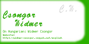 csongor widmer business card